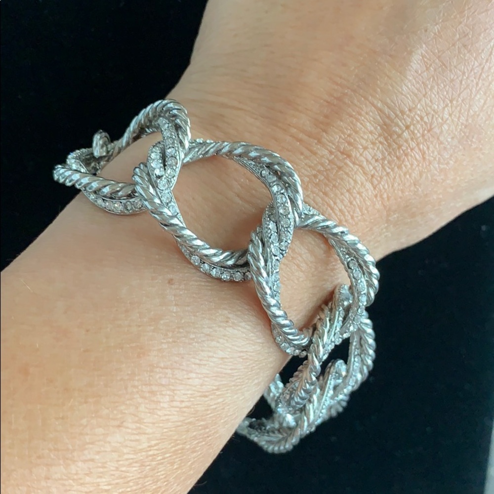 Silver rhinestone bracelet